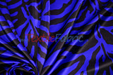 Zebra Charmeuse Satin Fabric - Zebra Print, 58/60" Width, Multiple Colors (1 Yard)