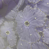 Beaded 3D Floral Lace Fabric 52" Wide