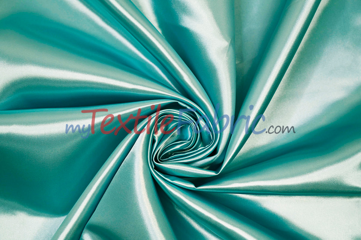 Bridal Satin Polyester Fabric - Shiny Solid, 58/60" Width, Multiple Colors (Yards, Bolts, Sample Swatches)