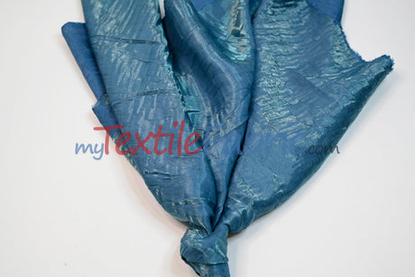 Iridescent Crush Shimmer Rayon Polyester Fabric - Iridescent Two-Tone Crushed Shimmer, 52/54" Width, Multiple Colors (Yards & Bolts)