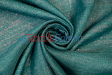 Metallic Vintage Linen Polyester Fabric - Imitation Burlap, Metallic Foil Vein, 58/60" Width (1 Yard)