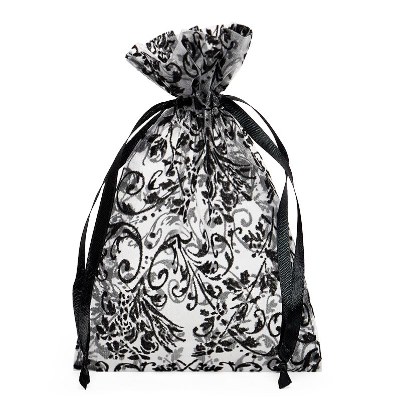 Damask Print Sheer Bags 5 ''x7 '' 12 EACH / PACKAGE
