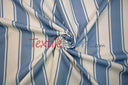 Rustic Linen Stripe Polyester Fabric - Yarn-Dyed Horizontal Stripes, 56/58" Width (1 Yard)