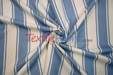 Rustic Linen Stripe Polyester Fabric - Yarn-Dyed Horizontal Stripes, 56/58" Width (1 Yard)