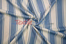 Rustic Linen Stripe Polyester Fabric - Yarn-Dyed Horizontal Stripes, 56/58" Width (1 Yard)
