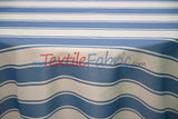 Rustic Linen Stripe Polyester Fabric - Yarn-Dyed Horizontal Stripes, 56/58" Width (1 Yard)