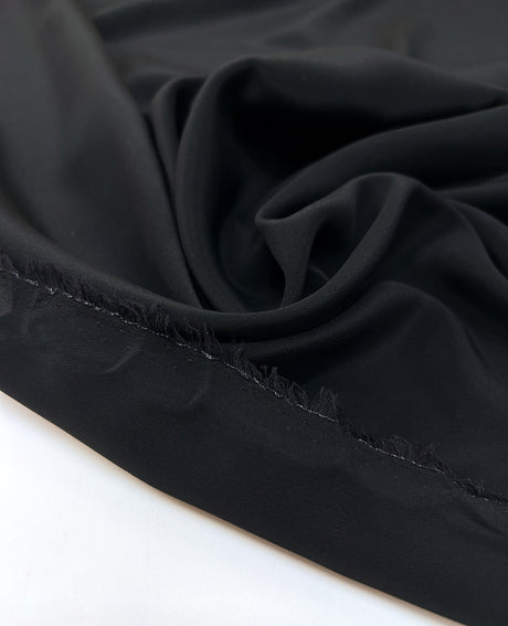 Black Acetate Silk Crepe Fabric