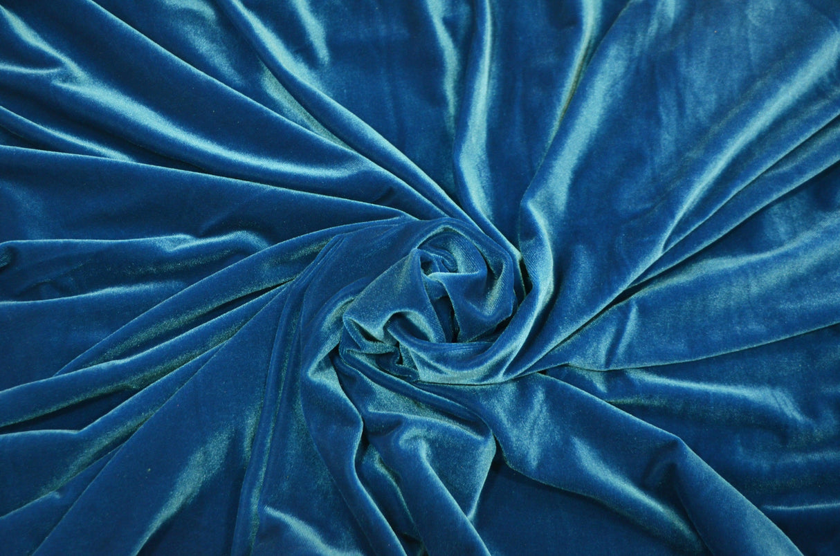 Stretch Velvet Spandex Fabric - Solid, 58" Width (1 Yard)