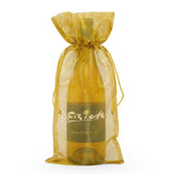 Metallic Fabric Wine Bags 6 1/2 '' x 15 '' Metallic Gold Color 10 EACH / PACKAGE