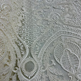 Beaded Corded Bridal Lace Dark Ivory