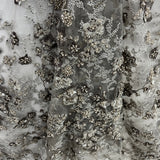 Beaded 3D Floral Lace Sage