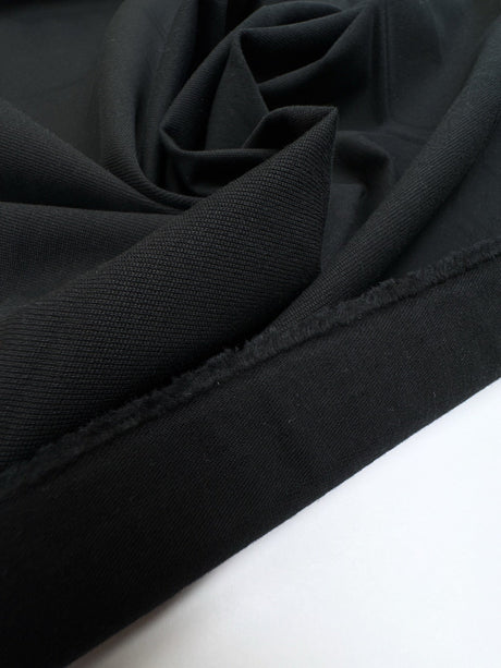 Black Cotton Twill with Elastane