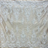 Beaded Corded Bridal Lace Fabric