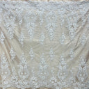Beaded Corded Bridal Lace Fabric 54" Wide