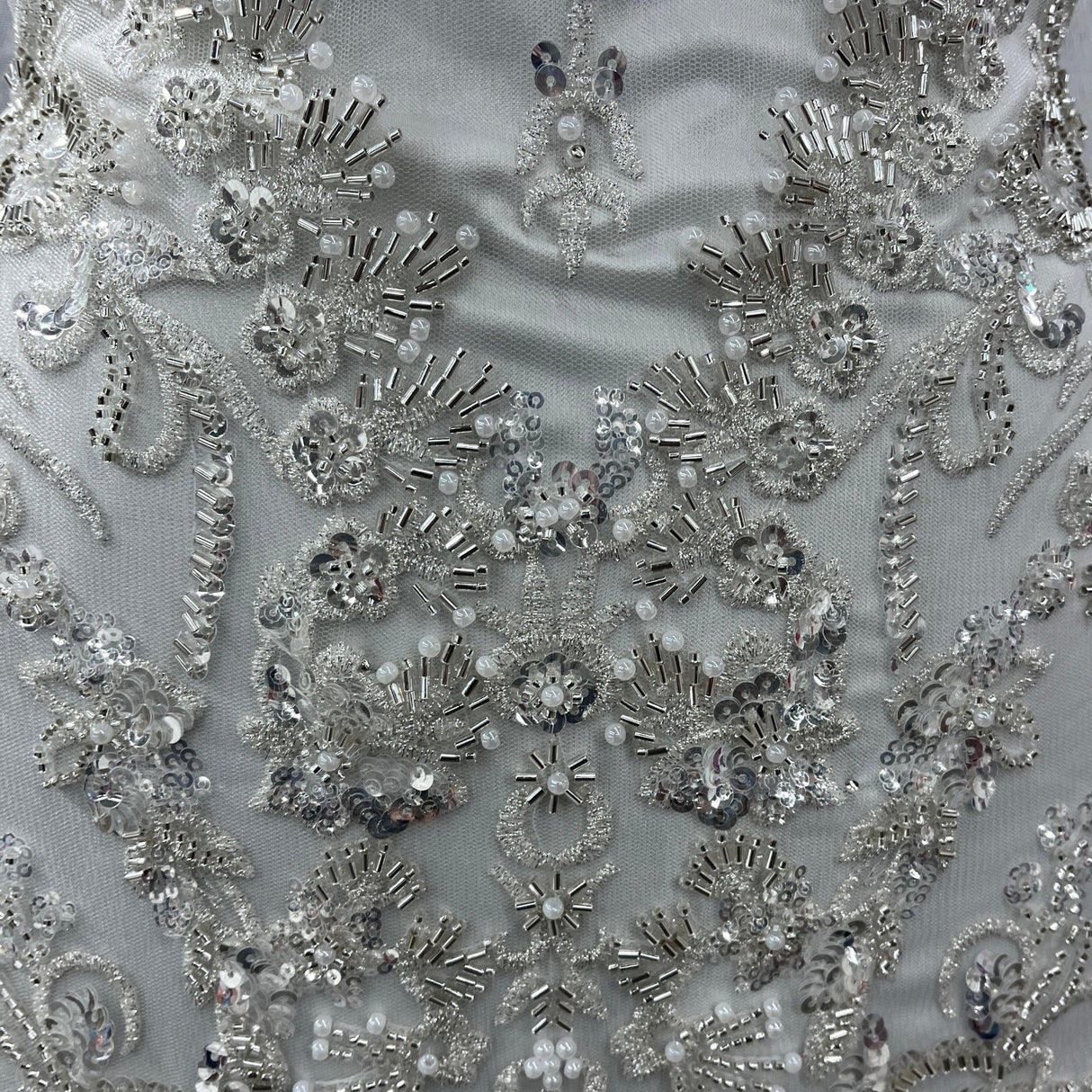 Beaded Embroidered Lace Mesh