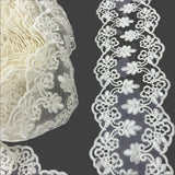 Polyester Lace Trim Double-Sided Floral Corded 6" Wide