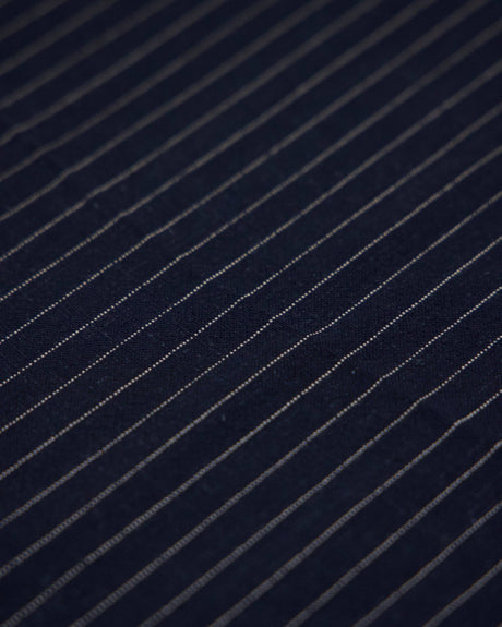 Pinstripe Linen Blend Navy