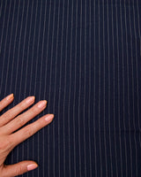Pinstripe Linen Blend Navy