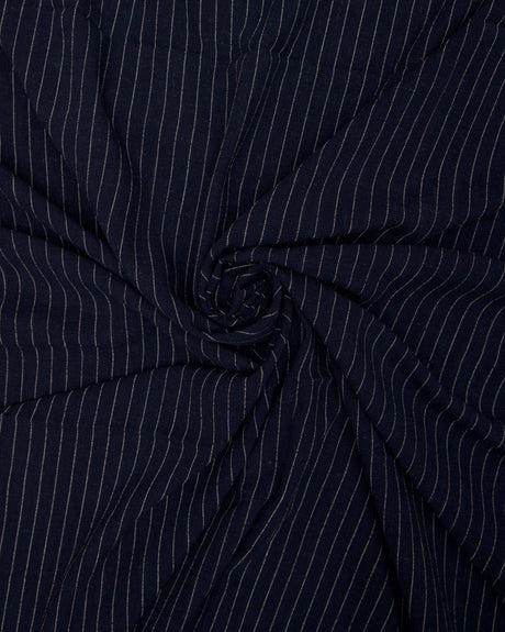 Pinstripe Linen Blend Navy