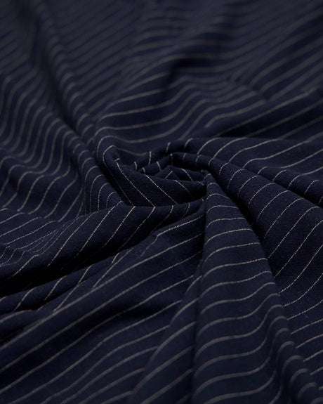 Pinstripe Linen Blend Navy