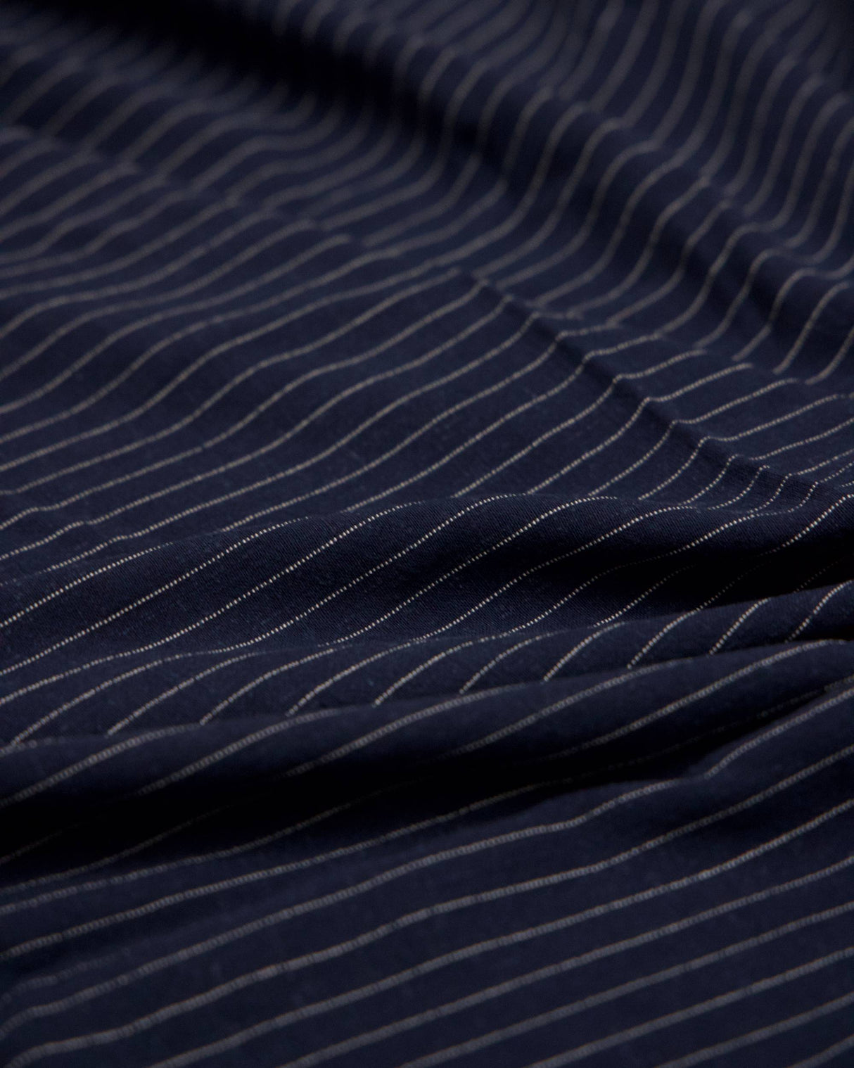 Pinstripe Linen Blend Navy