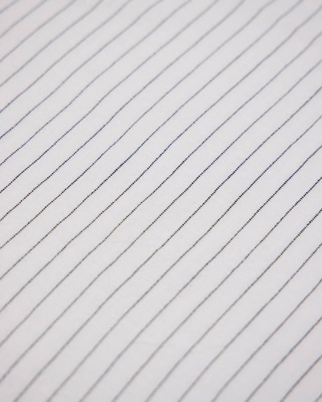 Pinstripe Linen Blend White