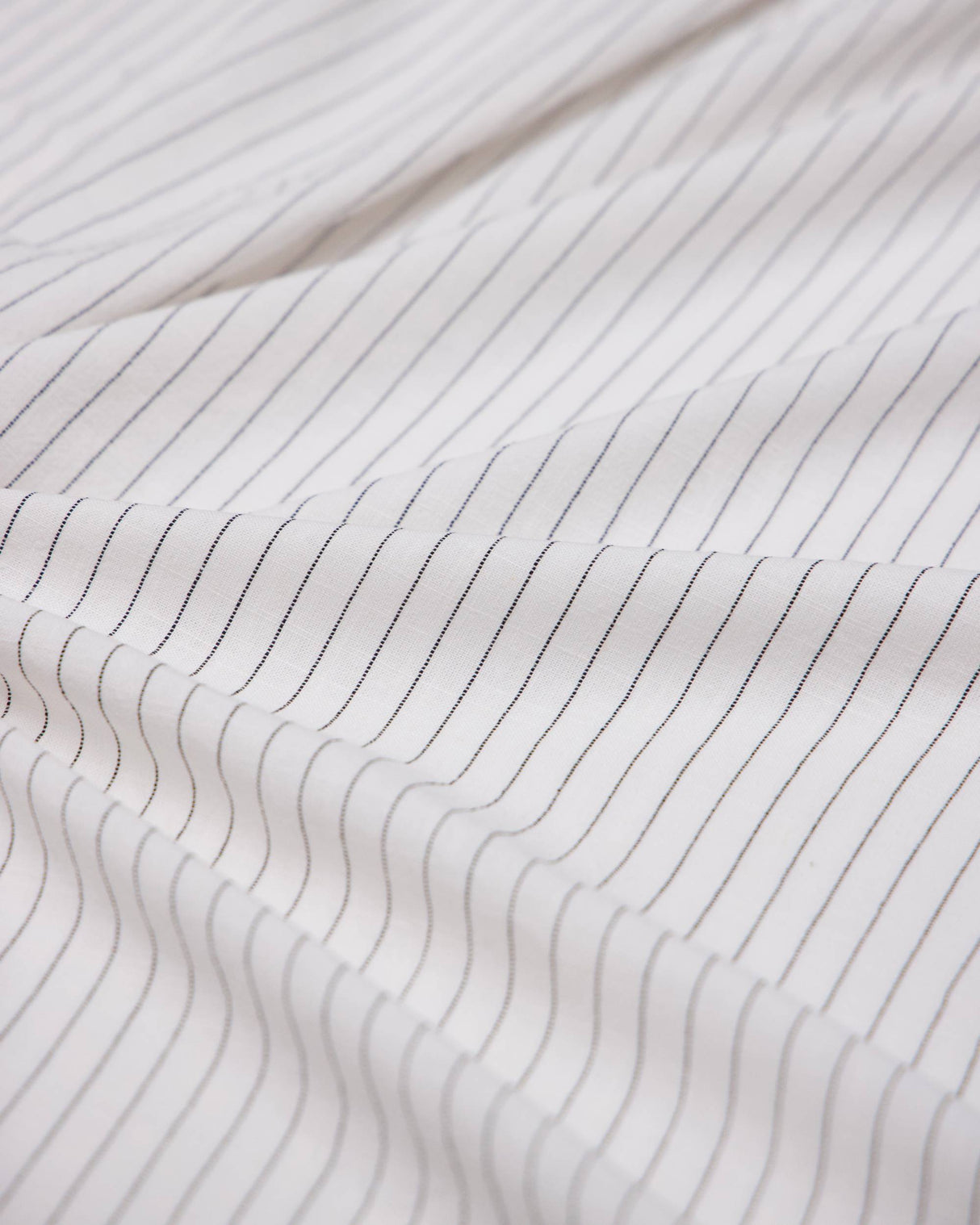 Pinstripe Linen Blend White