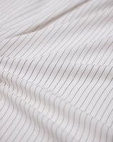 Pinstripe Linen Blend White