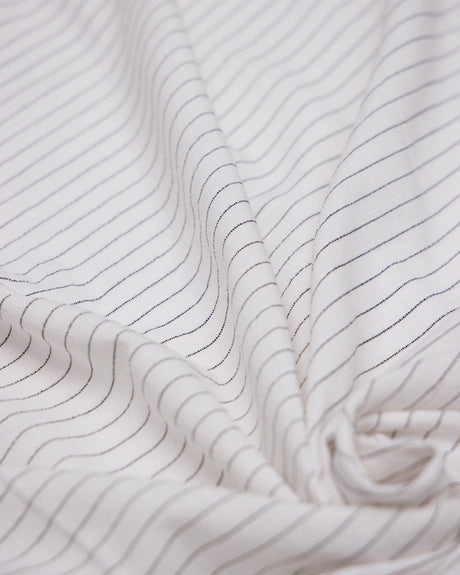 Pinstripe Linen Blend White