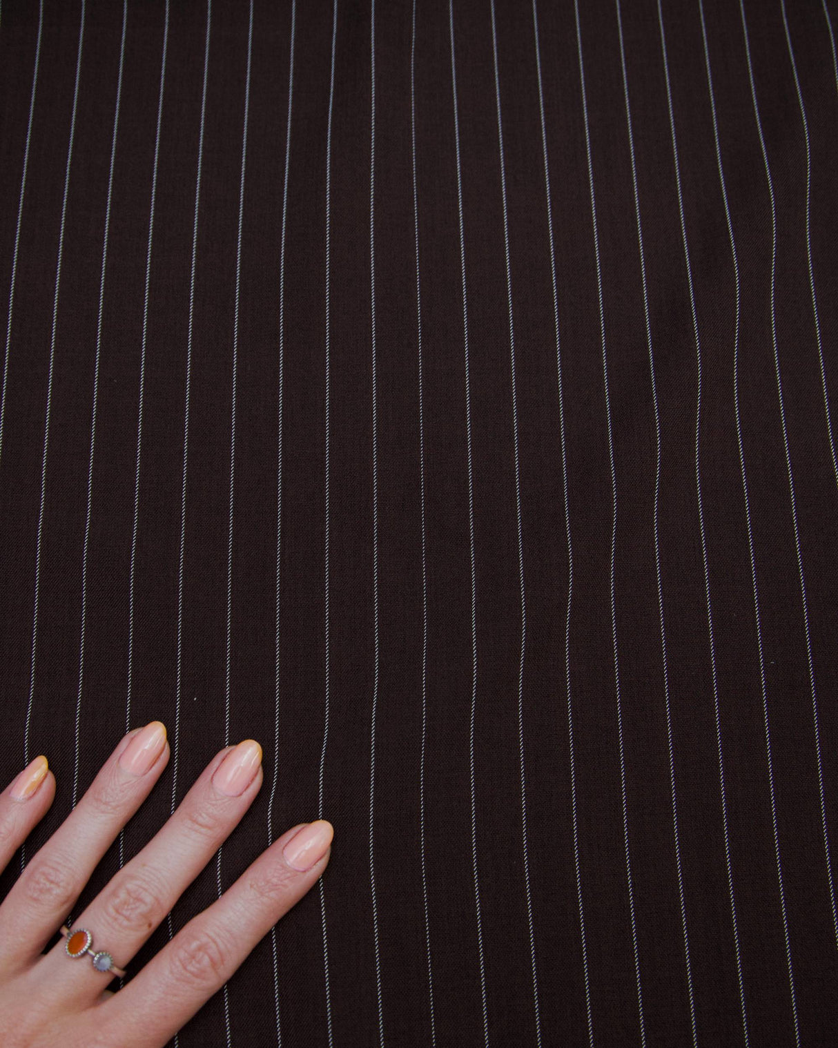 Brown Pinstripe Suiting