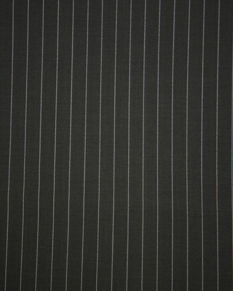 Tailored Pin Stripe Suiting Army Green