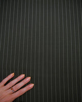 Tailored Pin Stripe Suiting Army Green