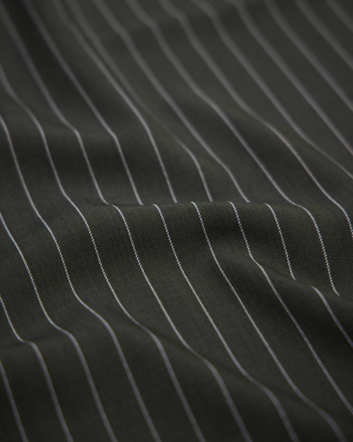 Tailored Pin Stripe Suiting Army Green