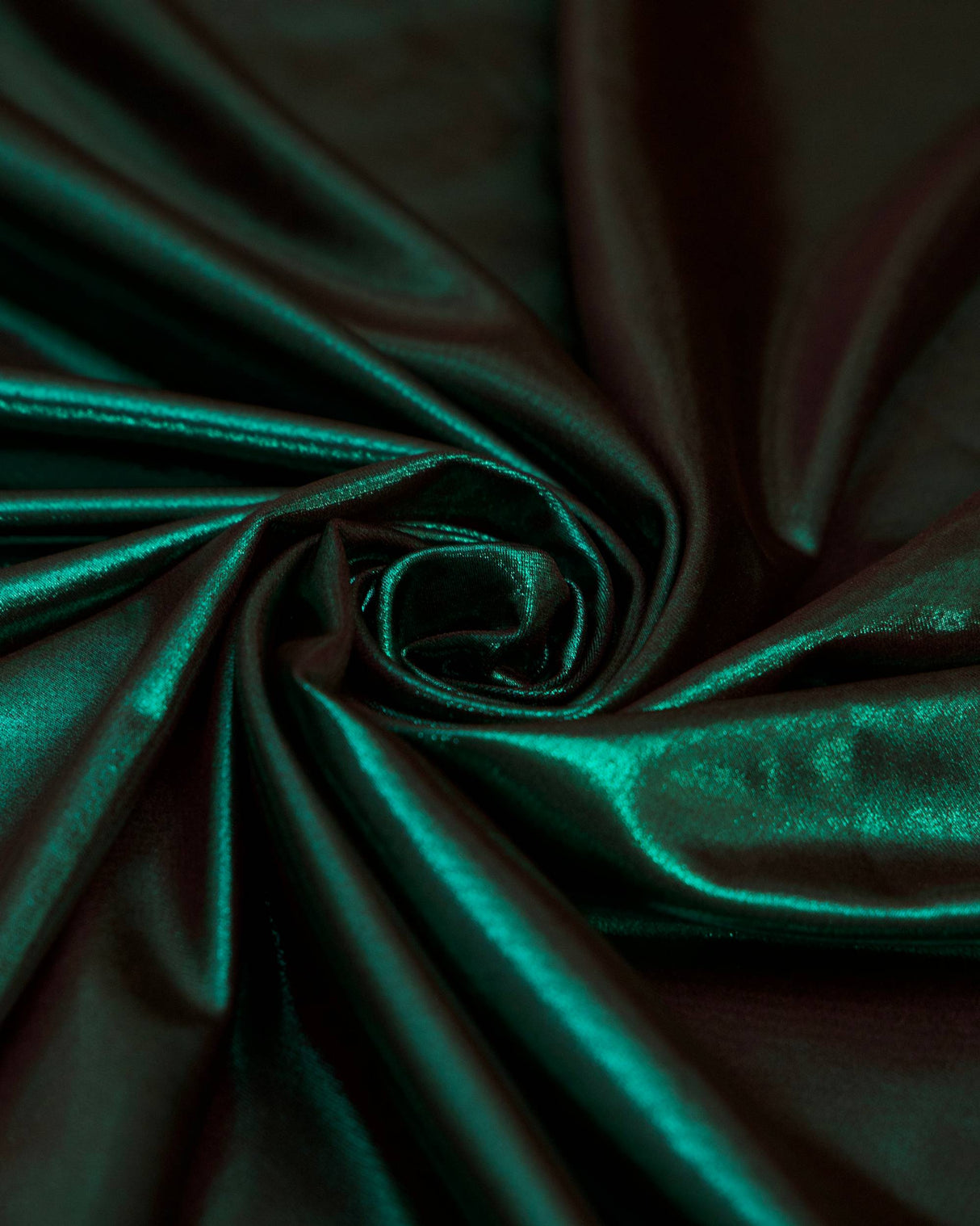 Shiny Foiled Spandex Emerald Green
