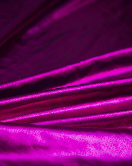 Shiny Foiled Spandex Magenta