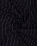 Black Pinstripe Linen Blend