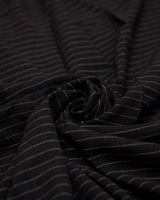 Black Pinstripe Linen Blend