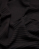 Black Pinstripe Linen Blend