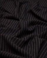Black Pinstripe Linen Blend