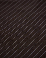 Chocolate Brown Pinstripe Linen Blend