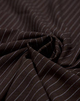 Chocolate Brown Pinstripe Linen Blend