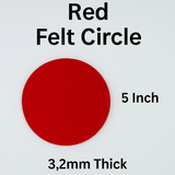 Acrylic Felt Circles 5 Inch Pack of 5
