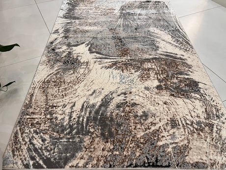 BIV 606 Polyester Viscose Blend Fabric - Color-Changing Flat Weave, Area Rug, 5' 2" X 7' 5" (1 Unit)
