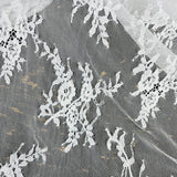 3 Yards Chantilly Embroidered Lace Fabric with Eyelash Scallop