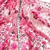 Embroidered Mesh 3D Floral Beaded Lace