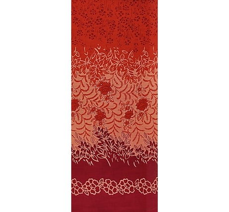 Cotton Voile 0H017 Double Border Cotton Fabric - Double Border, Fuchsia Orange, 44/45" Width (1 Yard)