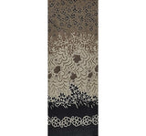 1 Yard Cotton Voile Fabric Double Border Taupe Tan Black Print 44/45" Width Apparel Fabric