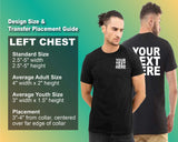 Pack: 12 Fast Custom Double-Sided T-Shirts – Print Your Text or Logo (Black)