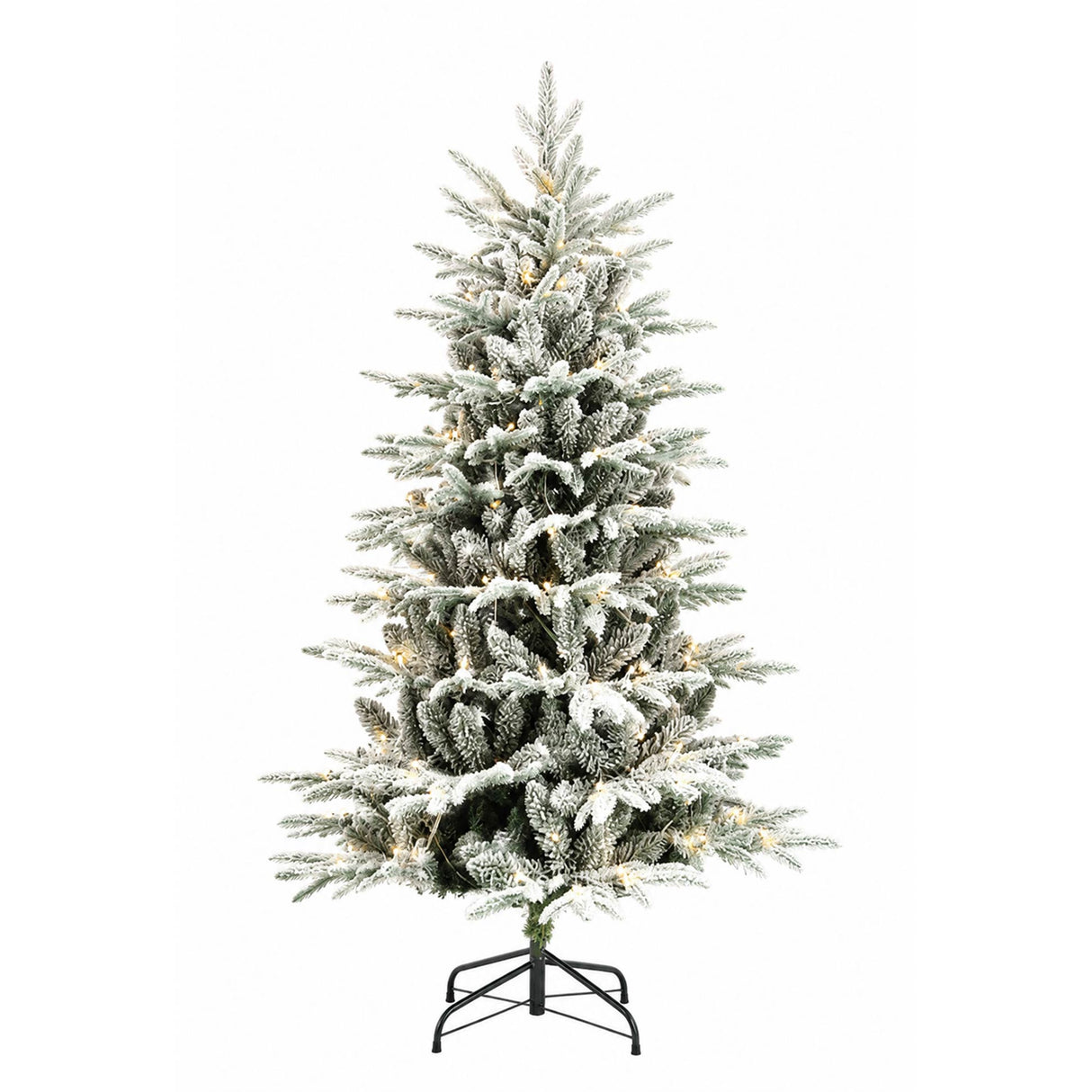 7.5FT Pre Lit Flocked Christmas Tree Warm White LED