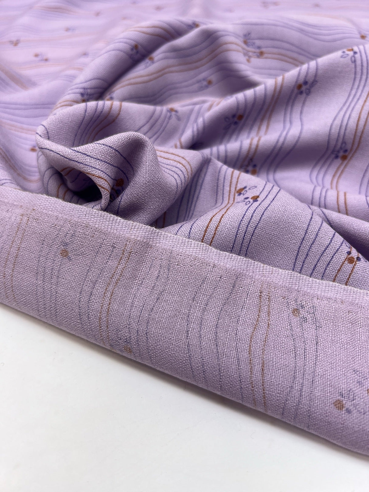 Wool Woven Striped Purple